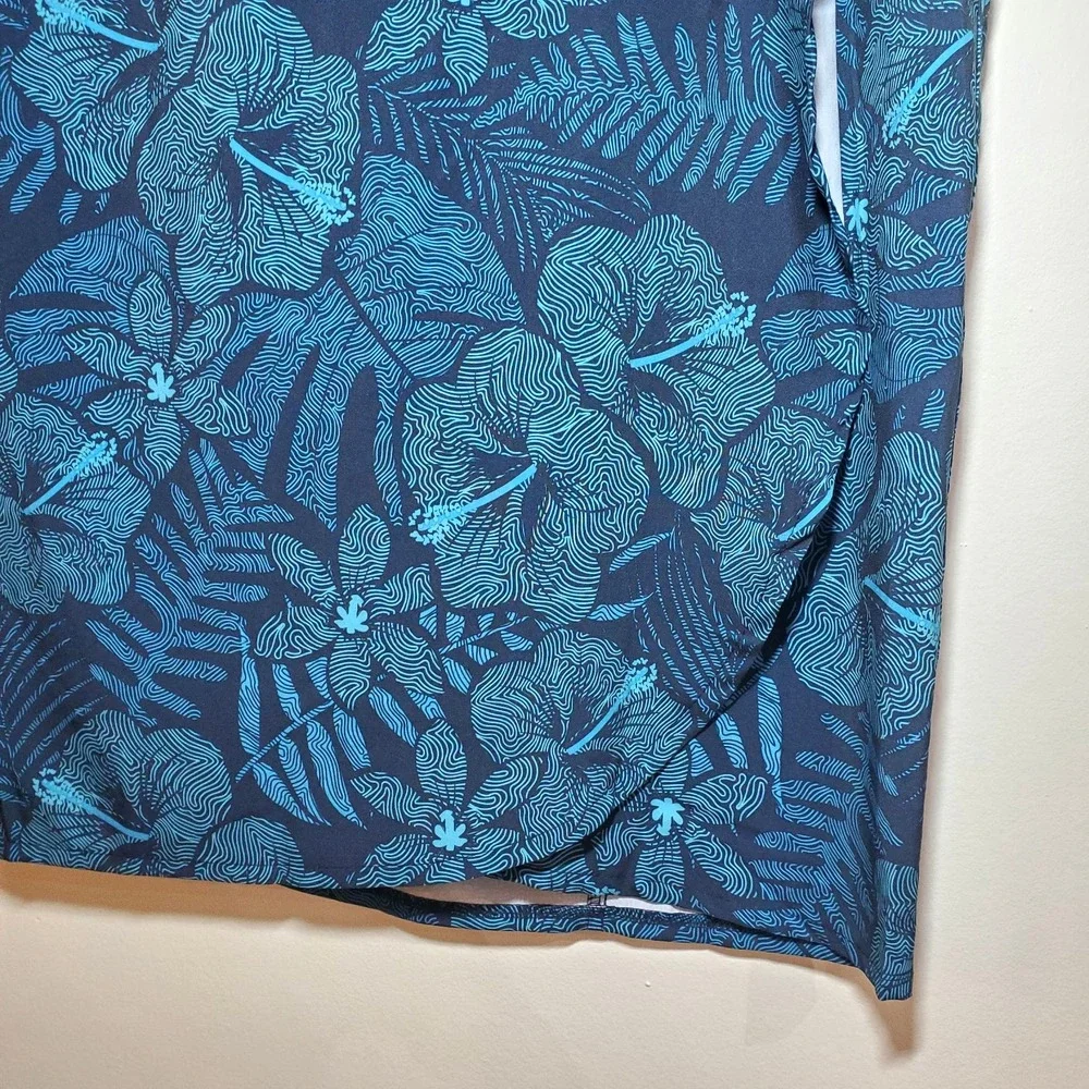 RipSkirt Hawaii Wrap Skirt Length 3 Maui‎ Moonlight Blue Tropical Floral Size XL